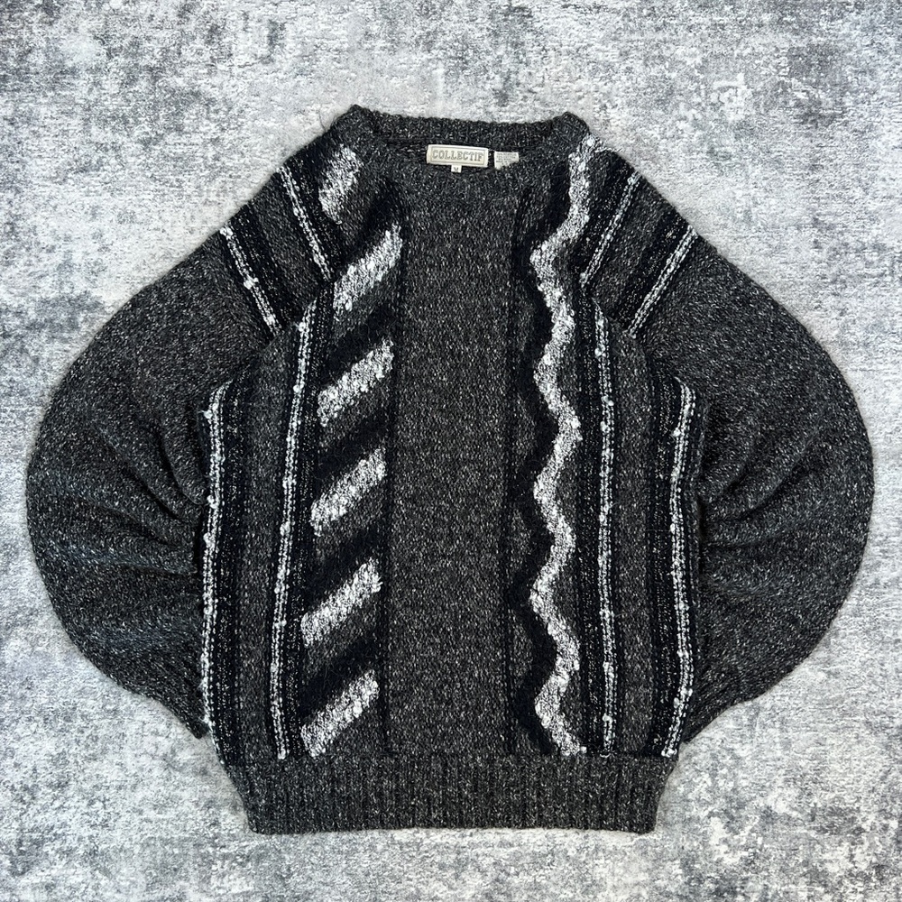 Vintage 90s Geometric Patterned Wool Sweater